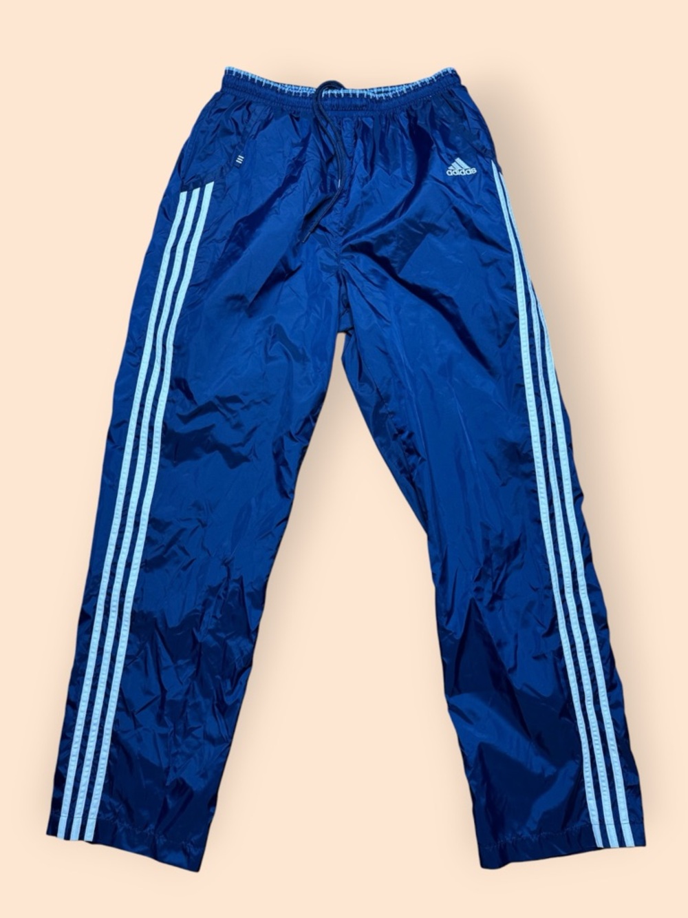 Vintage Adidas 1990s Windbreaker Pants Men’s Large Blue Vtg 90s